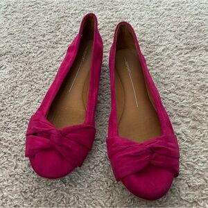❗️FINAL❗️Report Footwear Villy Ballet Flats Magenta Hot Pink Faux Suede 9